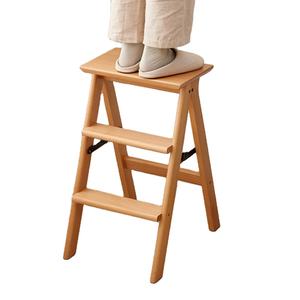 <span class=keywords><strong>Escalera</strong></span> <span class=keywords><strong>Plegable</strong></span> Interior <span class=keywords><strong>de</strong></span> <span class=keywords><strong>Madera</strong></span> para Cocina, Taburete Pequeño, Banco Portátil para Zapatos, Soporte para Macetas, Taburete <span class=keywords><strong>Plegable</strong></span> <span class=keywords><strong>de</strong></span> <span class=keywords><strong>Madera</strong></span> <span class=keywords><strong>de</strong></span> 3 Escalones - Product Image 1