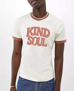 Camiseta Blanca Ajustada para Hombre <span class=keywords><strong>MGOO</strong></span>, de Algodón Grueso, con Diseño Impreso a Base de Agua - Product Image 6