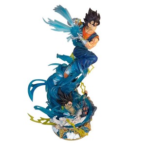 Dragons Balls figura de acción 43cm <span class=keywords><strong>LS</strong></span> Super Saiyan Vegito Fusion estatua gigante <span class=keywords><strong>3</strong></span> cabezas esculpir LED iluminar escena figura de Anime - Product Image 1