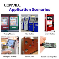 LONVILL Close Range Barcode Read Escáner de código de barras Arduino ultrafino Courier Locker 2D 1D