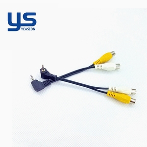 Adaptateur haute fidélité 3,5 mm vers 2 RCA femelle, câble audio court de 1 pied pour ordinateur portable, faisceau de câbles plaqué or de qualité supérieure - Product Image 1