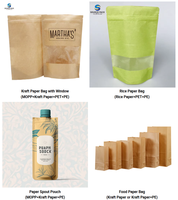 Pochette en papier kraft naturel biodégradable, sac à fermeture à 3 côtés, emballage individuel jetable pour fard à paupières, maquillage, échantillons cosmétiques