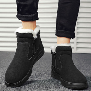 Stivali da Neve da <span class=keywords><strong>Uomo</strong></span> <span class=keywords><strong>con</strong></span> Fodera in Peluche, Zip Laterale, Slip-On, Piattaforma Rialzata, in Camoscio, Caldi per l'Inverno, Antiscivolo, Casual - Product Image 2