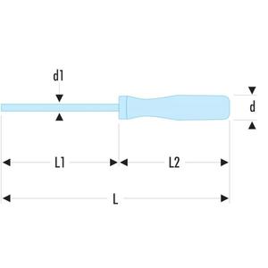 FACOM - AR.8X150 ISORYL destornilladores para tornillos de cabeza ranurada-Hoja fresada-EAN 3148510103105 DESTORNILLADORES ISORYL - Product Image 2