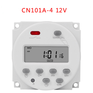 <span class=keywords><strong>Minuteur</strong></span> programmable numérique CN101A-4 12V DC/AC, 7 jours, 16A, avec écran LCD, module de contrôle hebdomadaire, certifié CE - Product Image 1