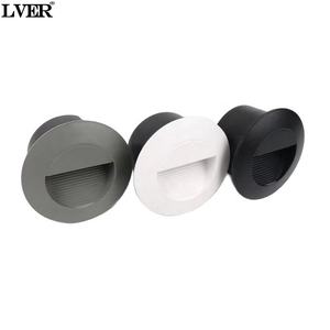 Lampe <span class=keywords><strong>LED</strong></span> pour escalier d'angle rond et carré étanche IP65 pour l'extérieur Corps en aluminium encastré pour mur et pied pour le jardin - Product Image 1