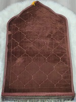 Ensemble de tapis de prière antidérapant en flanelle pressée 100% polyester, rembourré, portable, pour usage domestique, avec franges, livraison directe des fabricants