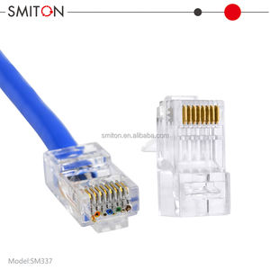 Altın Kaplama Ağ Geçişli Erkek Cat 6 Konnektör UTP 8P8C RJ45 Korumasız Modüler CAT6 CAT6A Fiş RJ45 - Product Image 4
