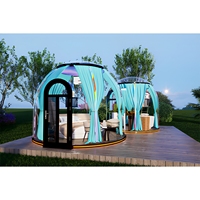 Dôme transparent en polycarbonate de luxe pour glamping en plein air, hôtel, maison dôme pour la location d'hébergements de camping en plein air