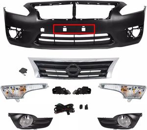 Topzonauto 5310106421, TO1000409, 52535-06190 Kit de Rejilla para Parachoques Delantero para Nissan Altima Sedán <span class=keywords><strong>2013</strong></span> 2014 2015 - Product Image 2