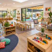 Muebles Preescolares Montessori, Mesas, Sillas y Almacenamiento para Niños Pequeños, Jardín de Infancia, Guardería, Centro de Cuidado Infantil
