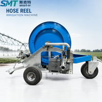 Machine d'irrigation par aspersion autopropulsée, petite, avec pompe, boîte de vitesses, télécommande, automatique, économie d'eau, pour l'agriculture