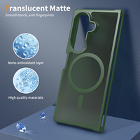 Étui de téléphone magnétique hybride antichoc haut de gamme PC+TPU pour Samsung Z Fold 7 8 Ultra, toucher soyeux, vert, avec logo personnalisé
