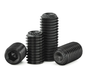 LeGood DIN916K hex with knurled head set <b>screw</b> M3 thread 6mm long 12.9 grade black - Product Image 4