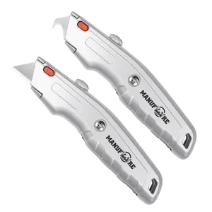 Cuchillo profesional de aluminio de alta resistencia, cortador de caja de papel afilado, minicuchillo de utilidad de seguridad portátil, gran oferta