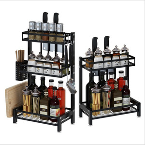 Spice Rack Spice Good Quality Stainless Steel Multifunctional Kitchen Organizer Shelves Cabinet Standing Spice Rack Seasoning Rack
