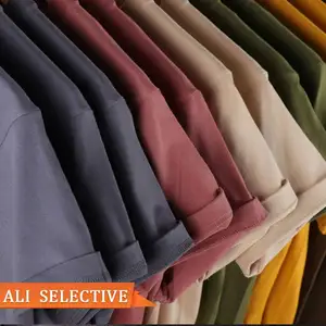 Factory Supply Unisex High Quality Solid Color 230g Grams 100% Cotton Men T Shirt Custom T Shirts Plus Size Men'S T-Shirts