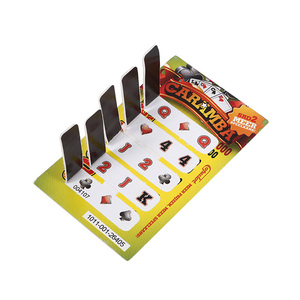 Tickets de loterie de bingo à tirage personnalisé avec plusieurs fenêtres et languettes à déchirer, à fort gain - Product Image 3