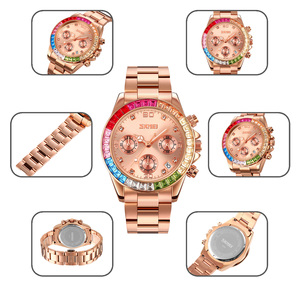 Men's round chronograph <b>watch</b> Luxury stainless steel wristwatch 30M waterproof quartz <b>watch</b> - Product Image 2