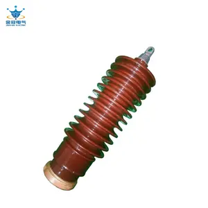 Export Ceramics Housing Metal Oxide Surge Arrestor with leg wire 11kv for Electric Power Station