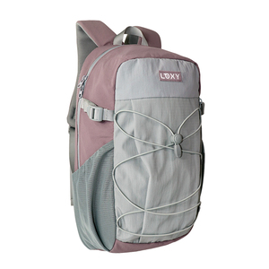 SENDA Mochila Unisex Ligera de Nailon Gris Claro con Marco Interno, Diseño Normcore/Minimalista con Patrón de Caracteres, Duradera, Portátil, con Cierre, 20-37L - Product Image 2