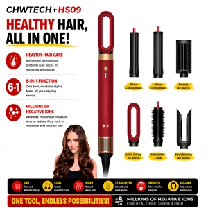 <span class=keywords><strong>Rizador</strong></span> <span class=keywords><strong>de</strong></span> <span class=keywords><strong>Pelo</strong></span> 6 en 1 con Iones Negativos, Secado Rápido, Pantalla LCD, Portátil, Multifuncional, para Viajes y Hogar, Superventas 2026 - Product Image 1