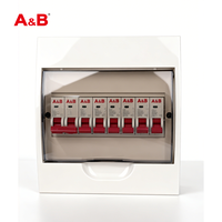 Boîtier de distribution intérieur en plastique IP40 étanche 16A à 8 prises avec verrou électromagnétique, boîte de jonction personnalisée pour disjoncteur