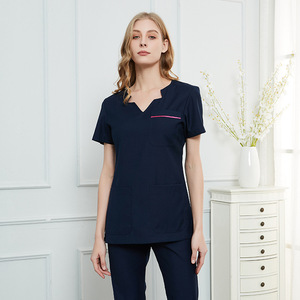 Ensemble uniforme de travail d'hôpital à manches courtes, style coréen, uniforme de travail pour esthéticienne, dentiste, infirmière, uniforme de protection des mains - Product Image 1