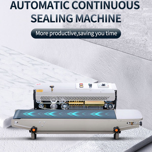 DBF-900 CE 인증 고품질 산업용 백 실러 플라스틱 수평 연속 밴드 실러 기계 - Product Image 1