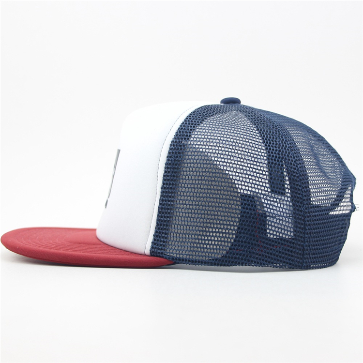 PVC Printing Foam Trucker Caps Custom Made Plastic Buckle Foam Mesh Trucker Caps Hats