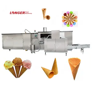 Thương mại Sử Dụng Tự Động Kem Waffle Cone Maker Nướng Bánh Biscuit Cone Máy Làm