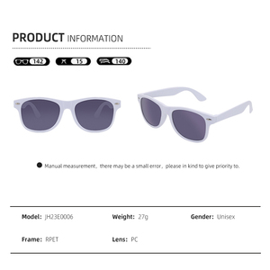 Gafas de Sol Cuadradas con Logotipo Personalizado, Protección UV400, Fabricadas con RPET Reciclado, Modernas para Uso Diario - Product Image 3