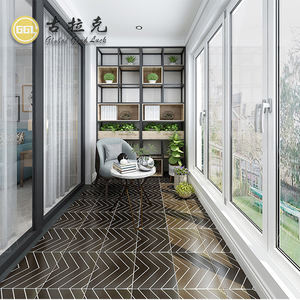 Azulejo mosaico de porcelana cuadrado <span class=keywords><strong>con</strong></span> patrón de línea blanca y negra - Product Image 6