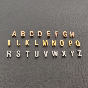 8mm DIY acier Inoxydable Minuscule Alphabet Lettre Initiale pour Nom DIY bracelet charmes - Product Image 4