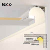 Plafond décoratif Led Lampe Profilé en aluminium Encastré Plâtre Cloisons sèches Éclairage Aluminium Led Canal