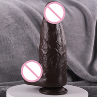 Dildo Grande Realista de 9 Pulgadas, Extra Ancho (2.56in), 9 Vibraciones, 3 Modos de Empuje, Control Remoto, Silicona, Ventosa, para Mujeres