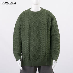 Suéter Personalizado con Logotipo OEM y ODM para Hombre, Suéter de Punto con Estampado en Relieve, Jersey de Punto de Manga Larga, Suéter de Punto Personalizado de Algodón para Hombre de Invierno - Product Image 3