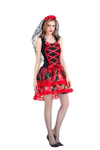 Disfraz de Novia Fantasma para Adultos, Disfraz de Bruja del Día de Muertos Mexicano, Vestido de Cosplay para Fiesta Española, Atuendo de Juego de Rol para Mujeres - Product Image 5