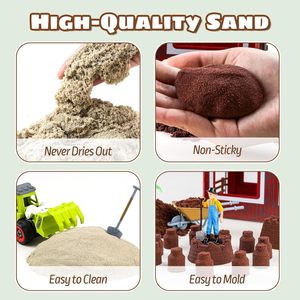 Set di giochi di <span class=keywords><strong>fattoria</strong></span> giocattolo sensoriale sandbox educativi trattore animale figure di animali giocattoli di ingegneria scientifica per bambini 3-7 anni - Product Image 2