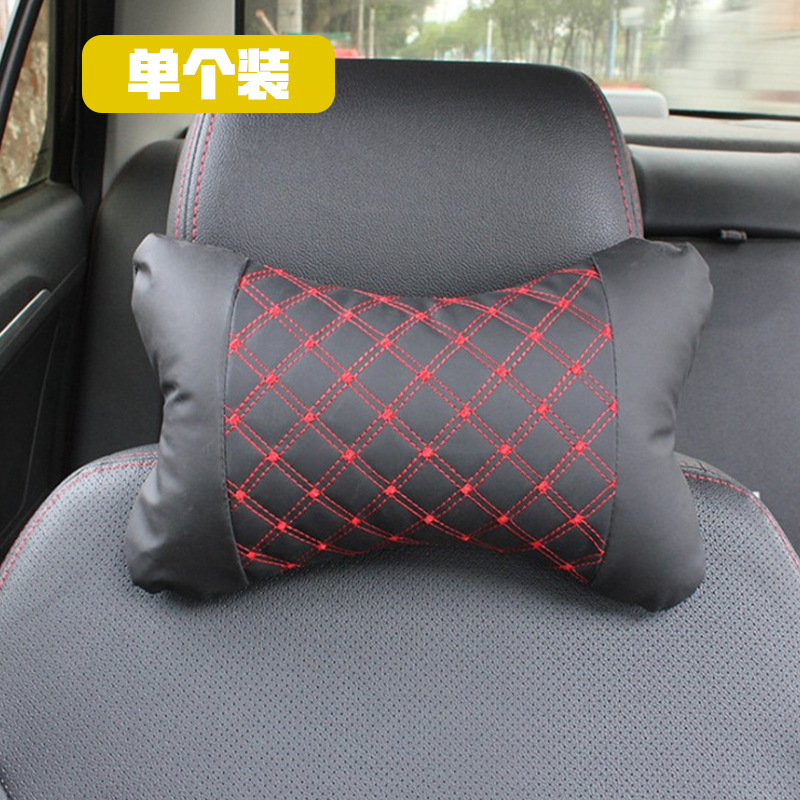 Appui-tête avec fil noir et rouge, paquet individuel