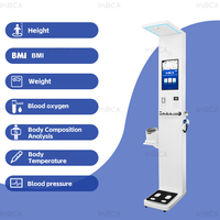 Selbstbedienungs-Gesundheitscheck-Kiosk in Medizinischer Qualität für den Ganzkörper-Check, INBCA IN-I2 OEM/ODM, 21-Zoll LED-Touchscreen, ABS & Metall