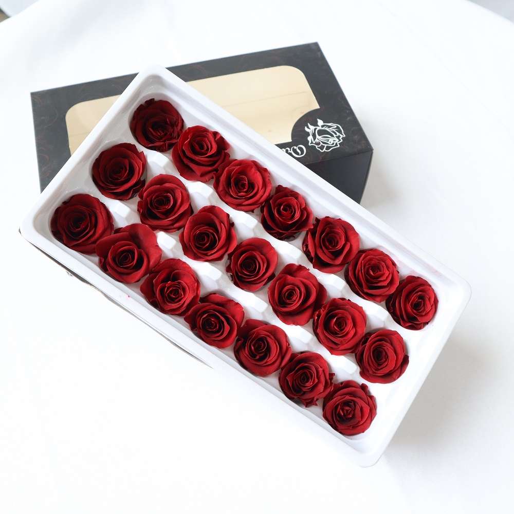 21 cabezas de rosas preservadas
