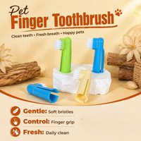 Brosse dentaire pour animaux de compagnie à manchette ouverte OEM/ODM avec cadre robuste en ABS, contrôle manuel flexible pour le brossage