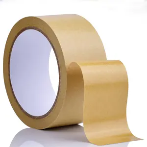 Custom Printed Logo Kraft Custom Self Adhesive Tape Hot Melt Kraft Packing Tape Gummed Kraft Paper Tape