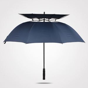 Parapluie double couche de 130 cm de diamètre, 8 baleines, armature en fibre de verre résistante au vent, pour 1 à 3 personnes, idéal pour les trajets quotidiens et les voyages - Product Image 3