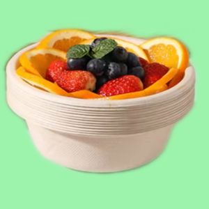 Ciotole Ecologiche Monouso in Bambù per Alimenti Ciotole di Carta per Microonde per Zuppe Calde Barbecue all'Aperto Biodegradabili per Matrimoni e Feste - Product Image 5