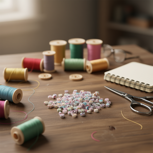 Perline Artigianali Ilan 4x7mm a Forma di Cuore Multicolore per Lavori Manuali - Product Image 2