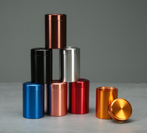 Caja de Té Portátil de Viaje, Pequeña, de Aleación de Aluminio y Titanio, Mate, Mini Caja de Almacenamiento de Té Sellada de Acero Inoxidable - Product Image 1