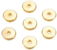 Entretoises rondes plates en acier inoxydable, perles métalliques en forme de disque pour la fabrication de colliers, bracelets et bijoux, accessoires de perles