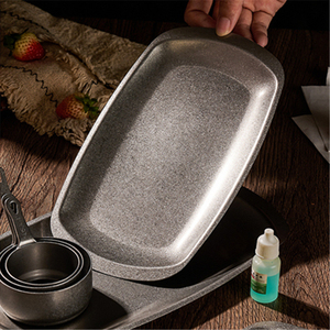 Placas de almacenamiento de acero inoxidable Snow Peak con oreja Anti-escaldado Snack Steak Buffet Platos Plato de lado ancho profundo Sevring para mesa - Product Image 4